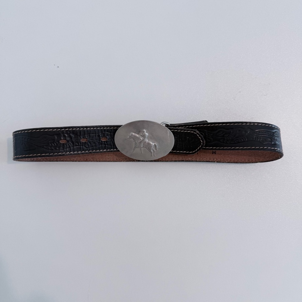 Vintage Black Western Leather Belt Kids